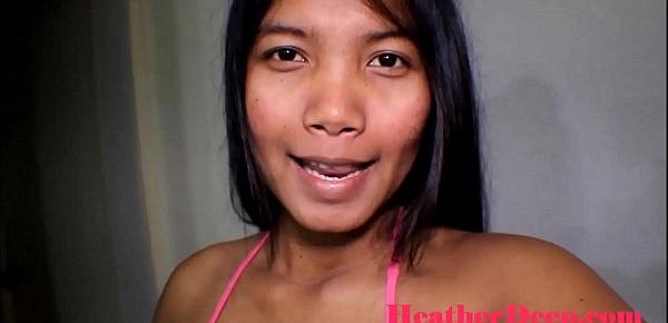  HD 19 week pregnant thai teen heather deep in maid outfits gives deepthroat and creamthroat in the kitchen